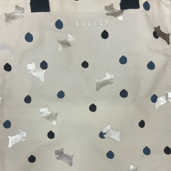 RADLEY Dotty Dog Cotton Canvas Shopper Tote Bag- NWT - Picture 6 of 8